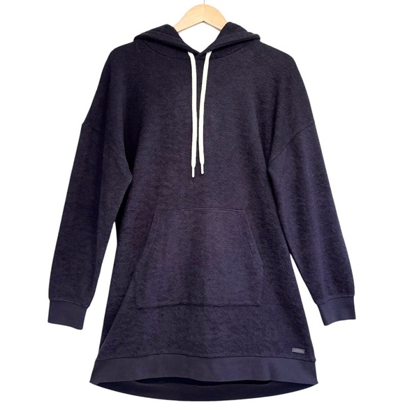 NWT Outerknown Dress Terry Kangaroo Pocket Hoodie Navy Blue Extra Large - Picture 1 of 8